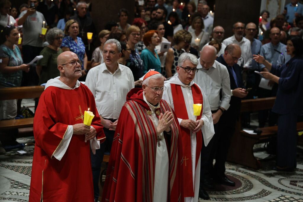 PACE PER GAZA: La veglia di preghiera promossa da Sant'Egidio insieme a movimenti, associazioni e congregazioni cattoliche: 